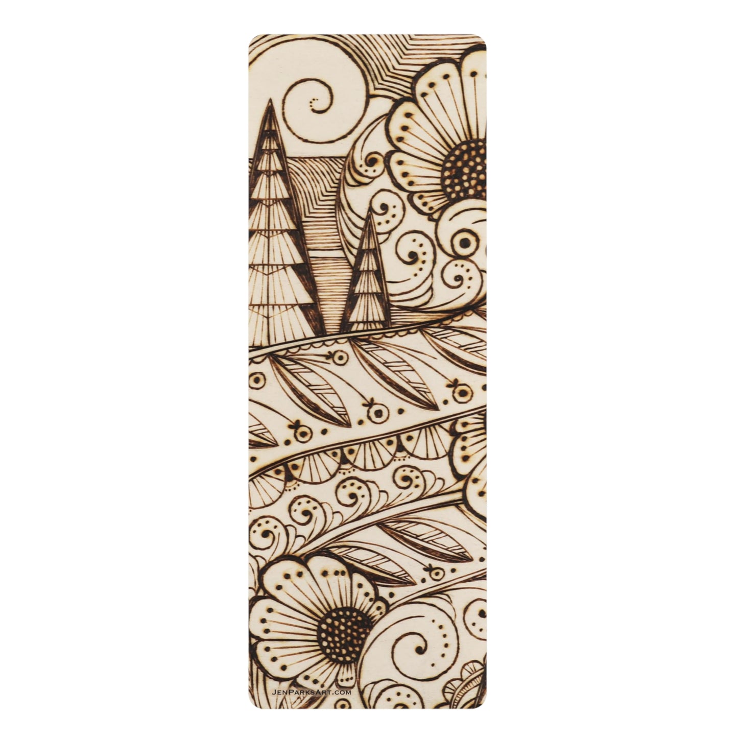 Art Yoga Mat Pines and Wildflowers