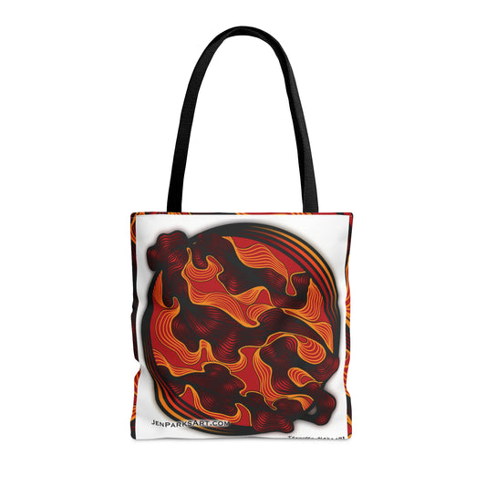 Art Tote Bag Fire Dance Flow