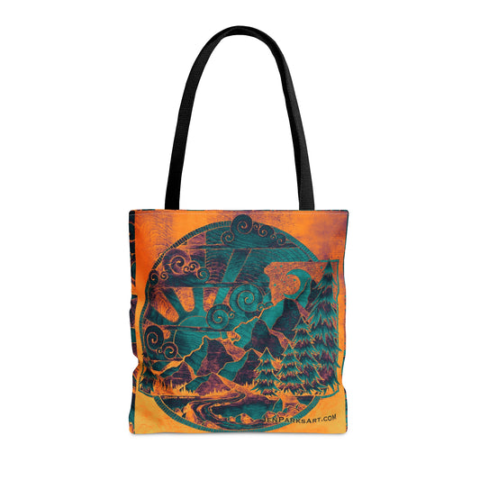 Art Tote Bag Idahome teal