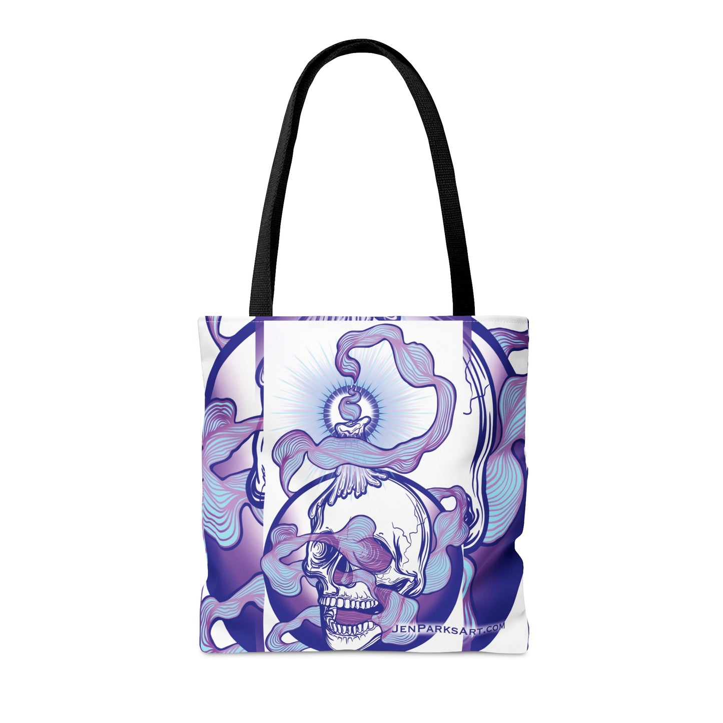 Art Tote Bag Black Flame Candle