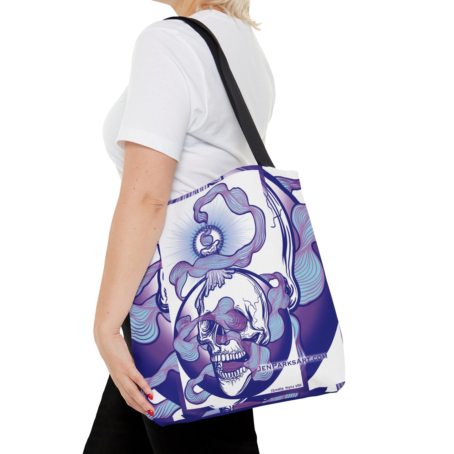 Art Tote Bag Black Flame Candle