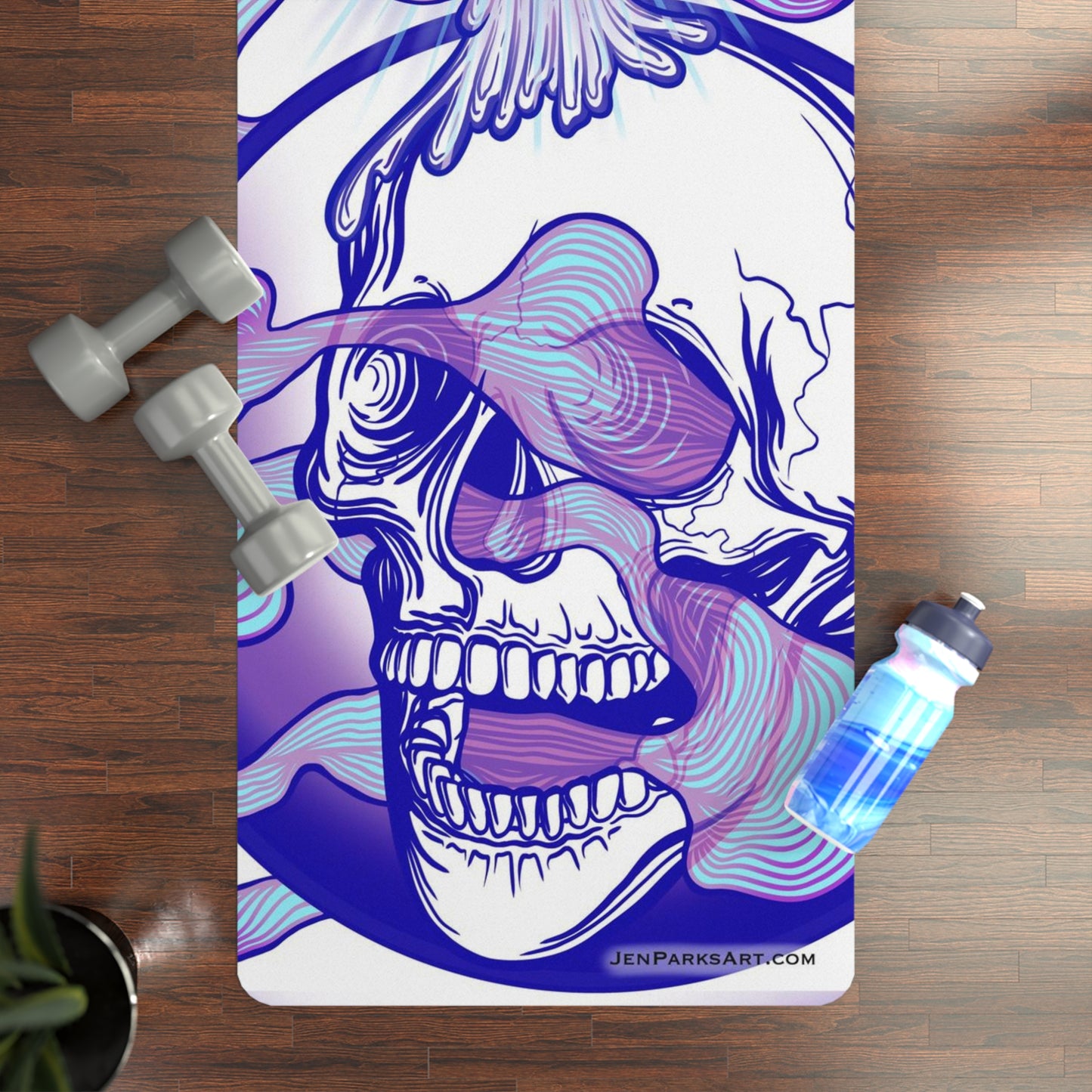 Art Yoga Mat Black Flame Candle