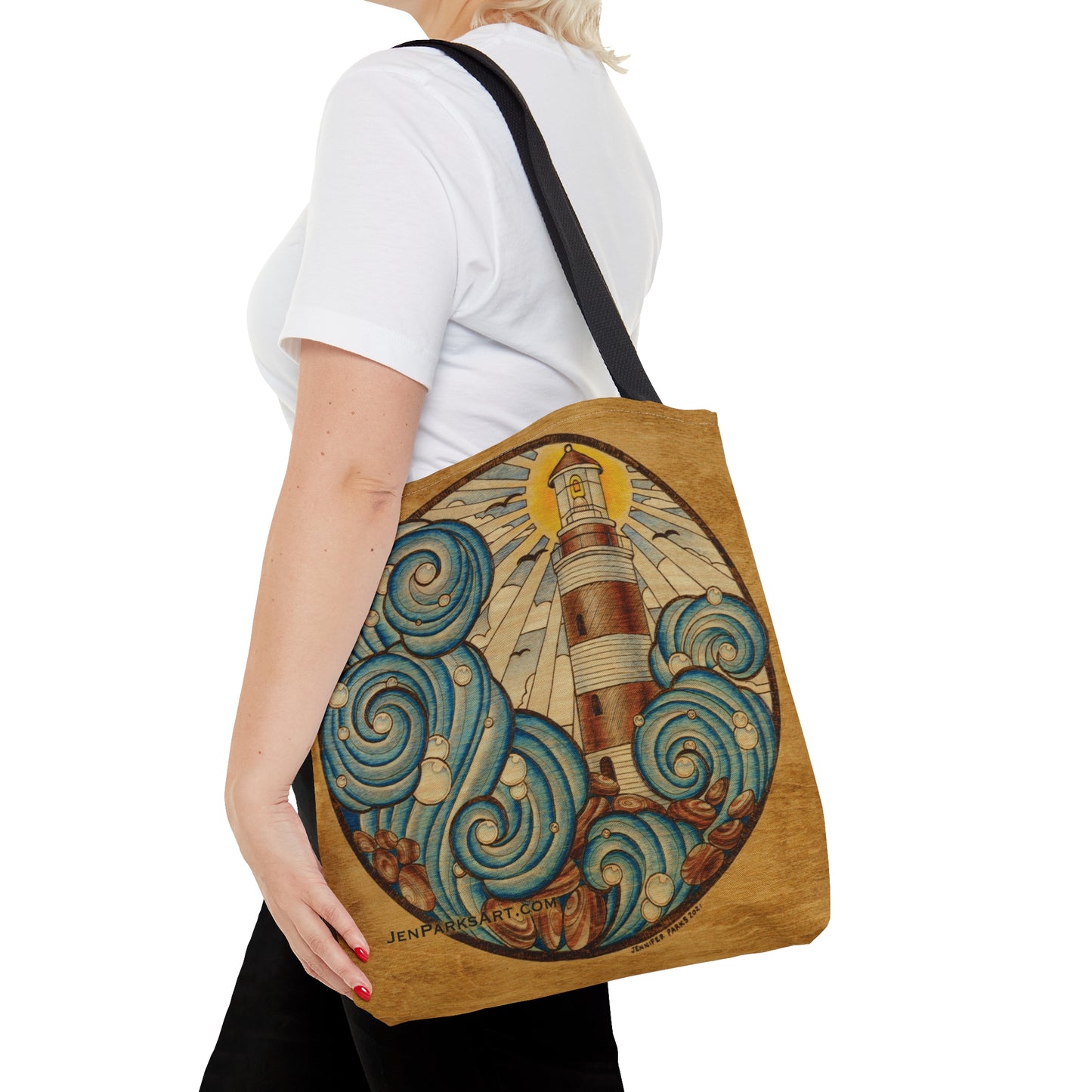 Art Tote Bag Candle on the Water