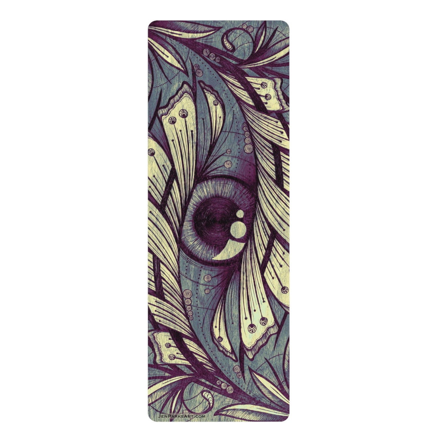 Art Yoga Mat Eye of the Beheld Blue