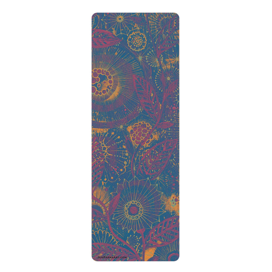 Art Yoga Mat Joy Flowers Mute