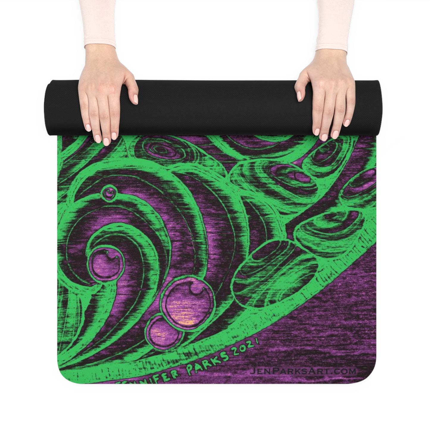 Art Yoga Mat Candle on the Water Halloween