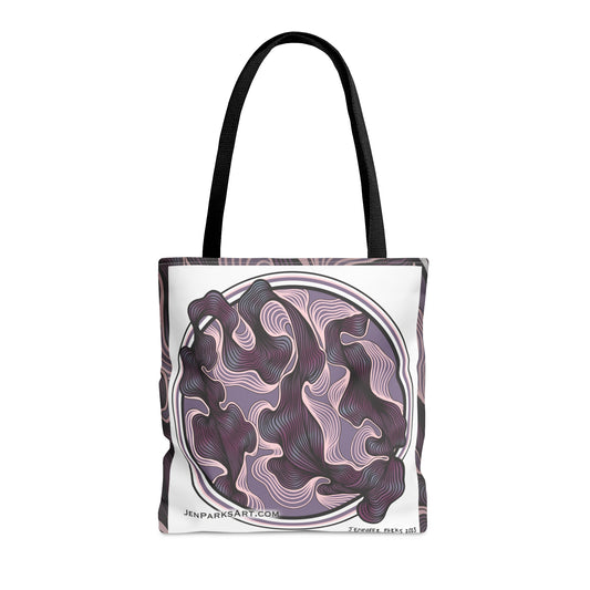 Art Tote Bag Purple Haze Flow