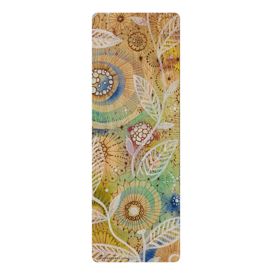 Art Yoga Mat Joy Flowers