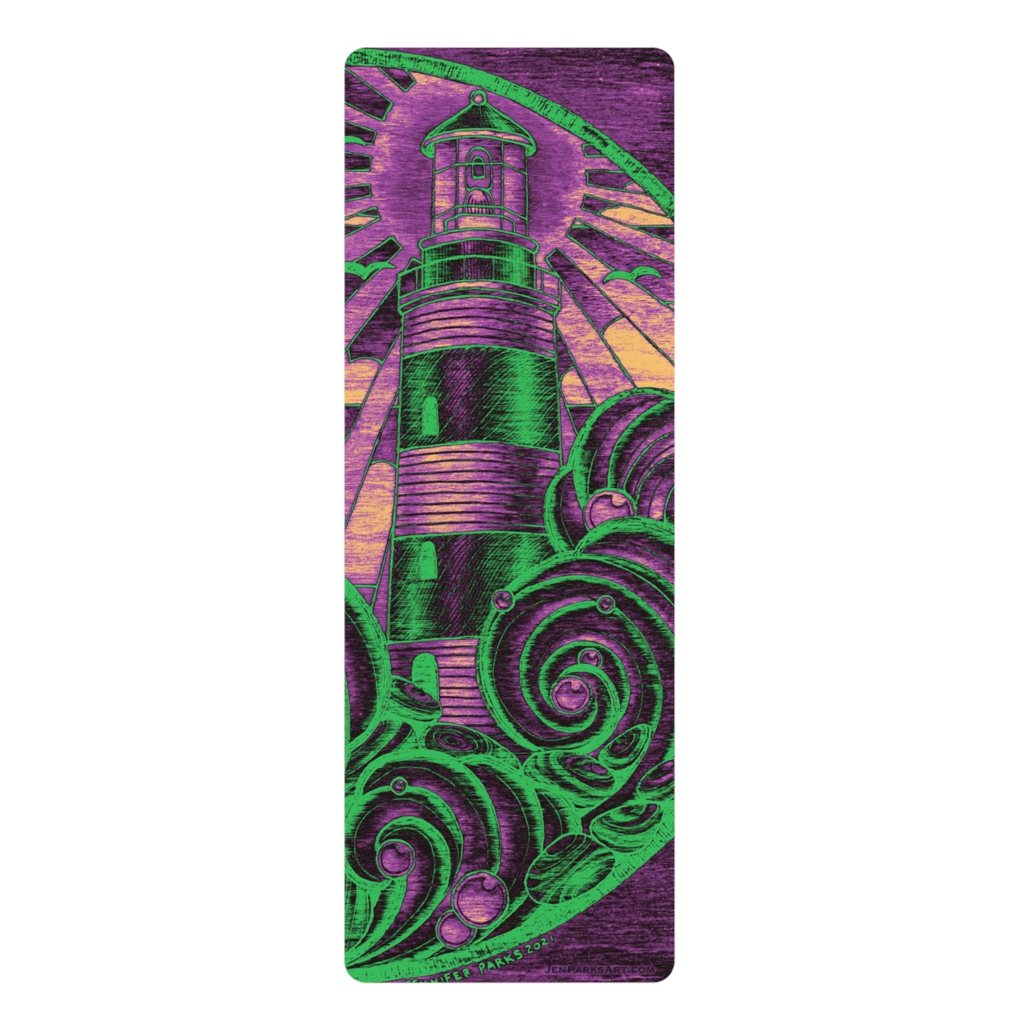 Art Yoga Mat Candle on the Water Halloween