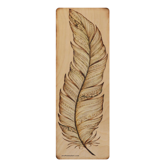 Art Yoga Mat Golden Feather