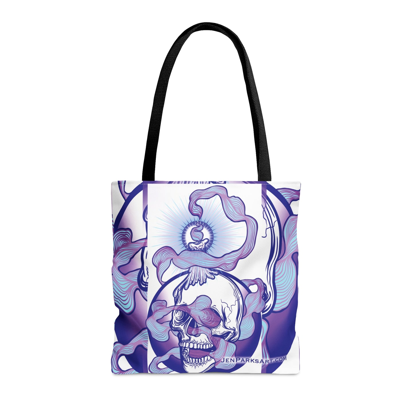 Art Tote Bag Black Flame Candle