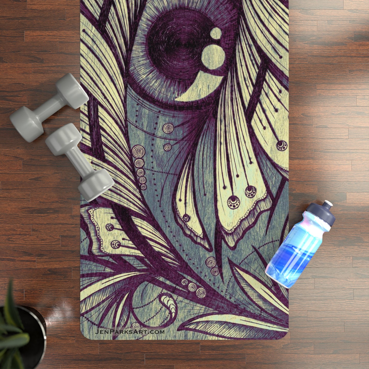 Art Yoga Mat Eye of the Beheld Blue