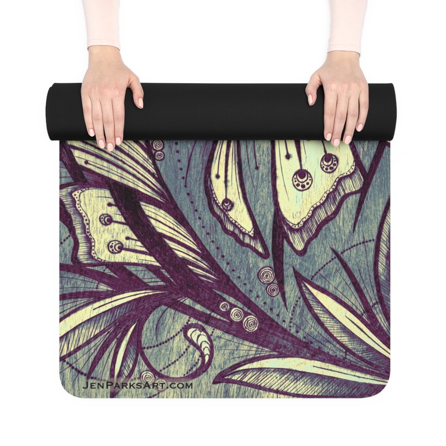 Art Yoga Mat Eye of the Beheld Blue