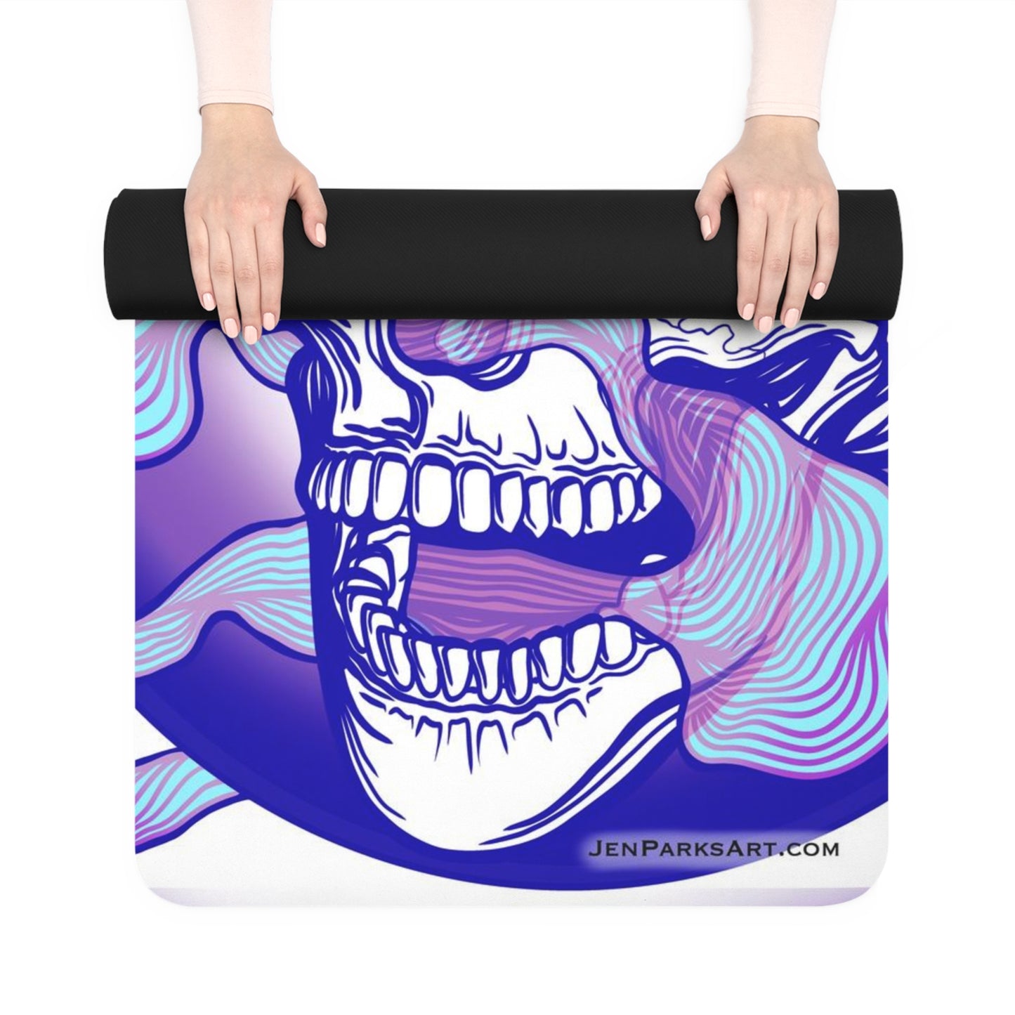 Art Yoga Mat Black Flame Candle