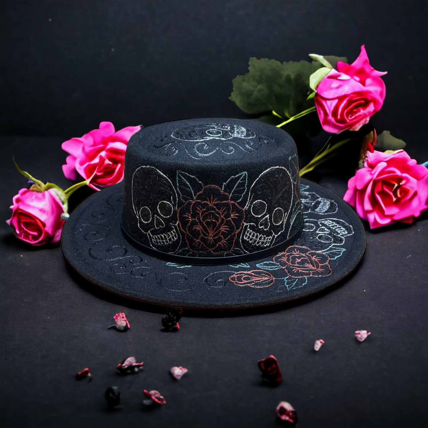 Day of the Dead Black Fedora