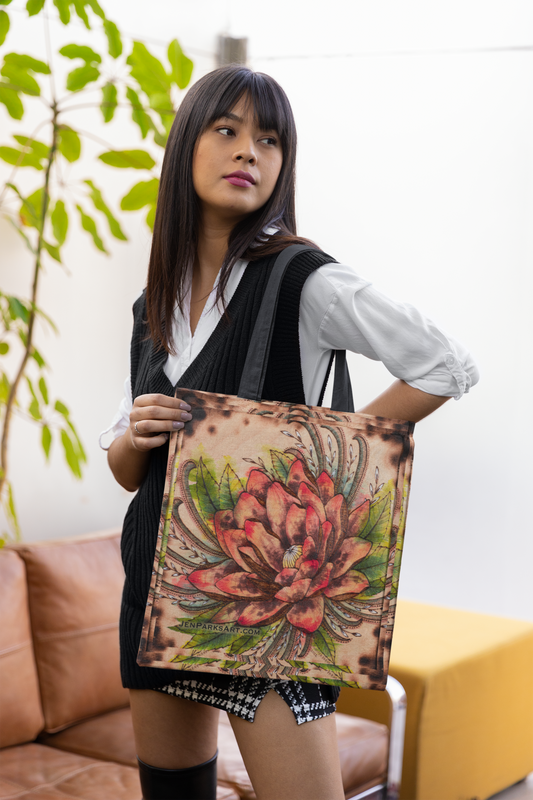 Art Tote Bag Fire FLower