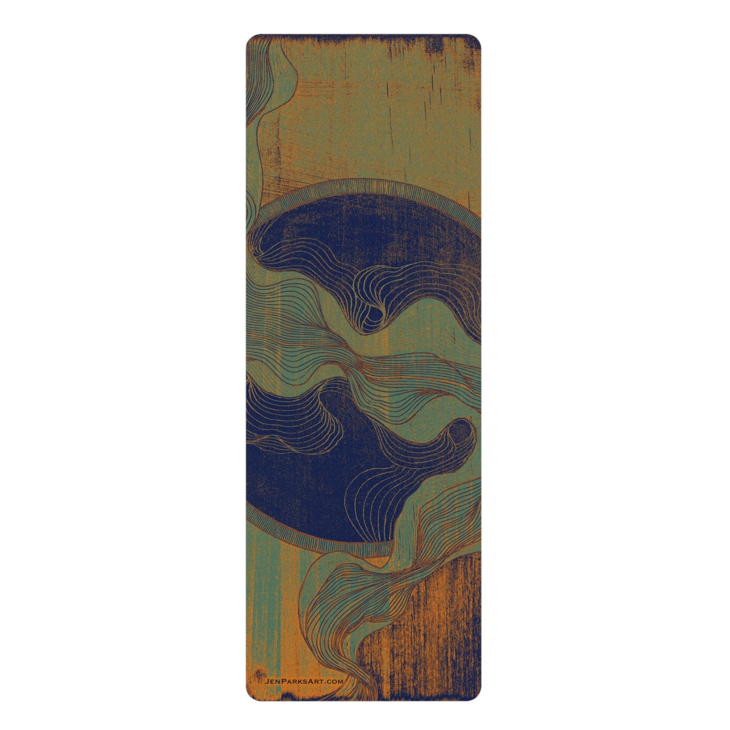 Art Yoga Mat Go with the Flow Teal