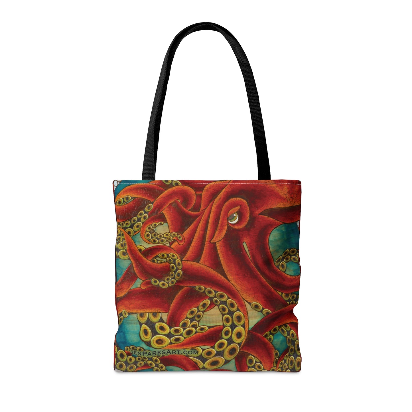Art Tote Bag Red Octopus