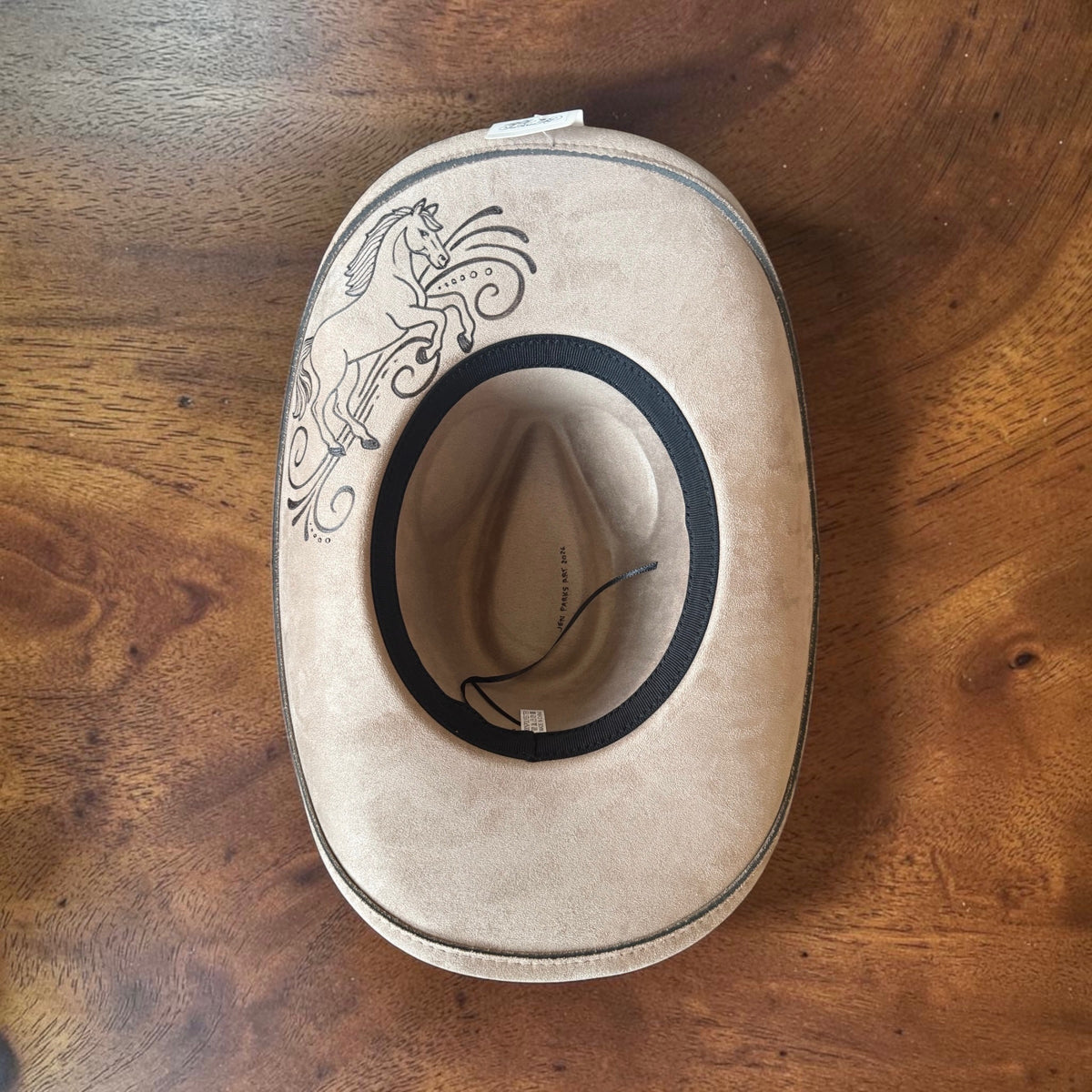 Wild And Free Horse Cowgirl Hat Hand Burned With Original Design