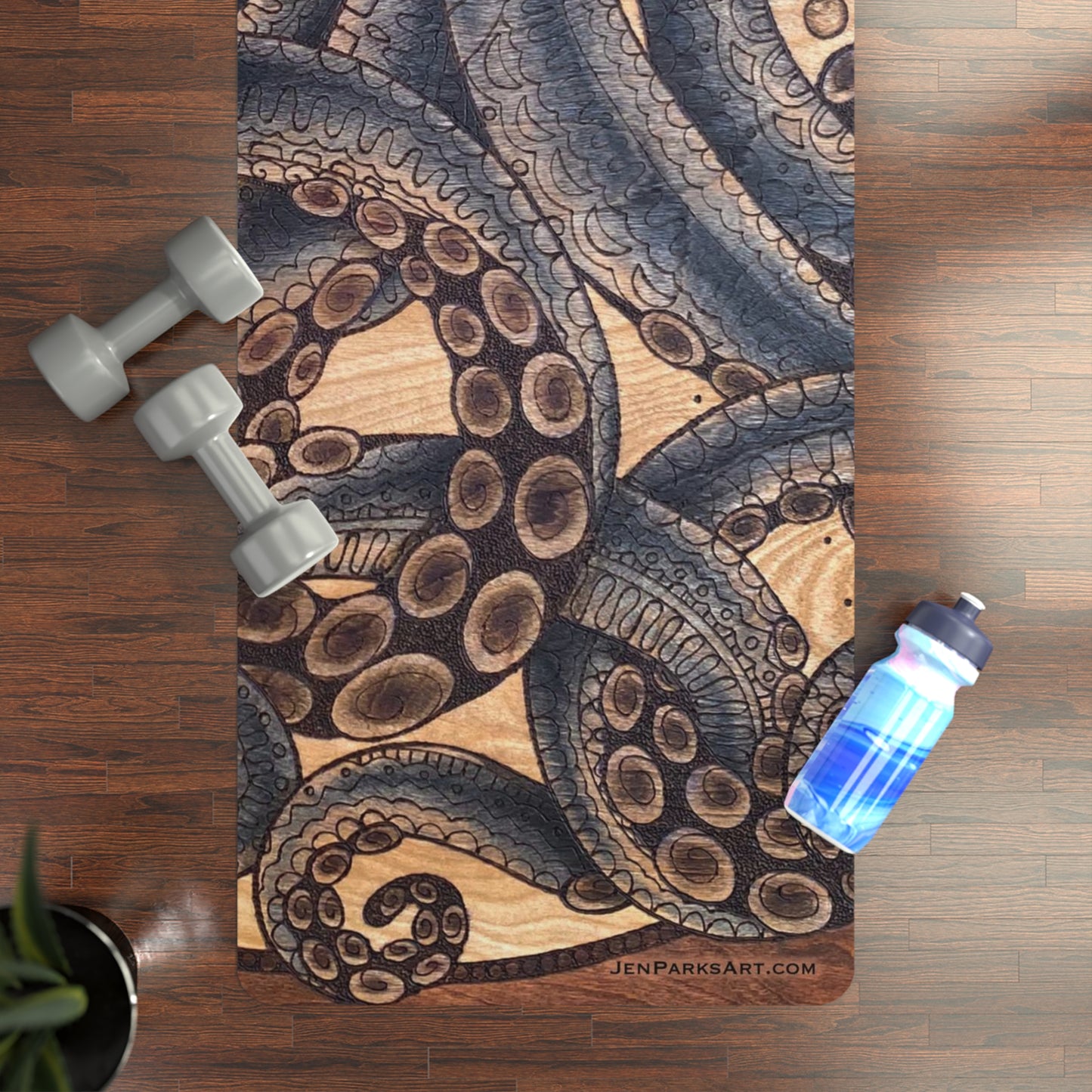 Art Yoga Mat Octopus raw