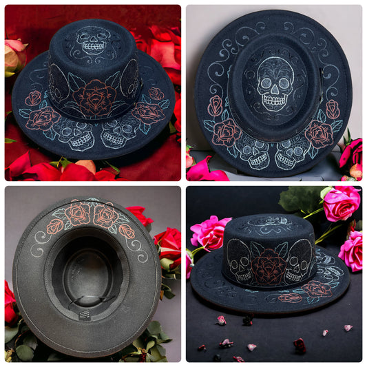 Day of the Dead Black Fedora