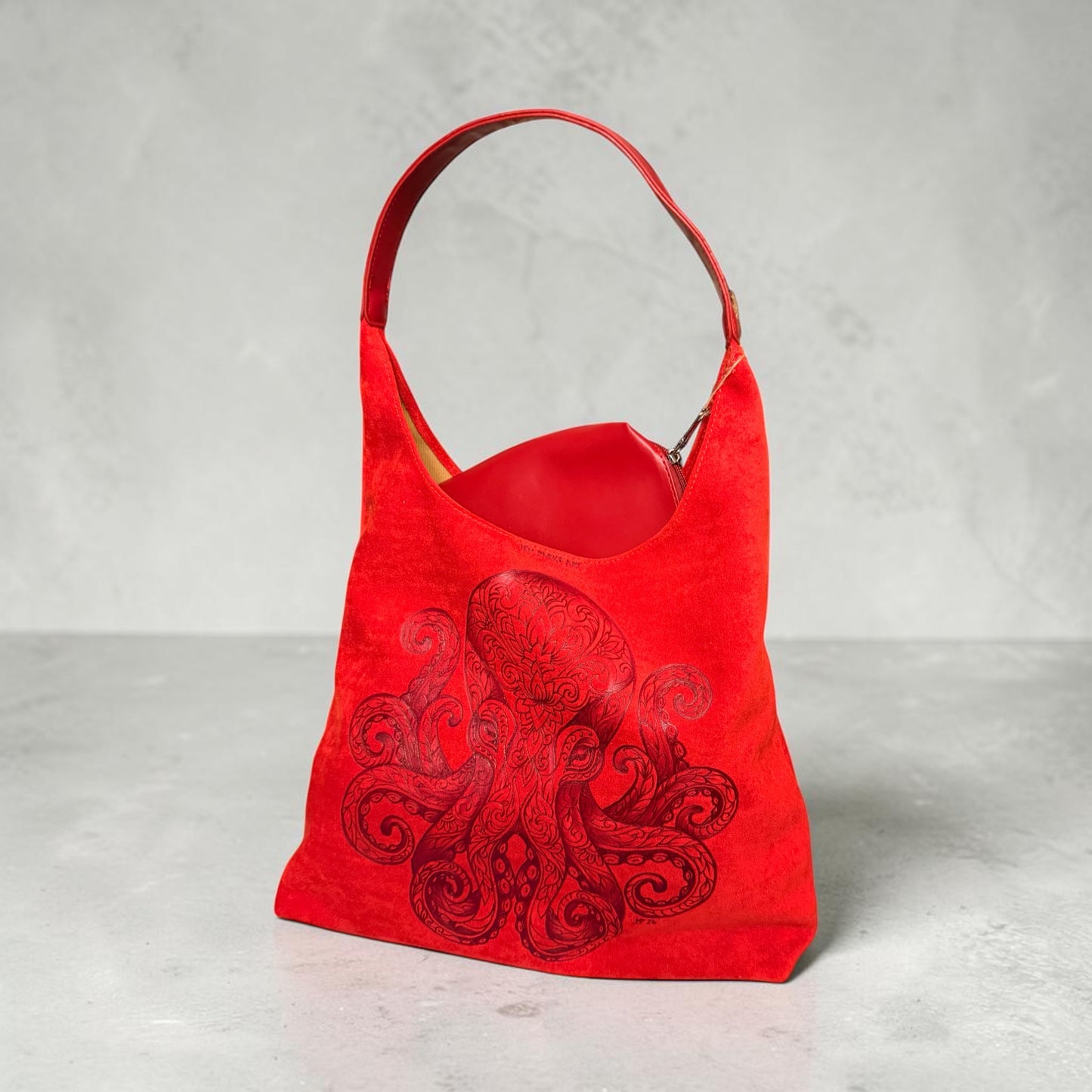 Red Octopus Purse