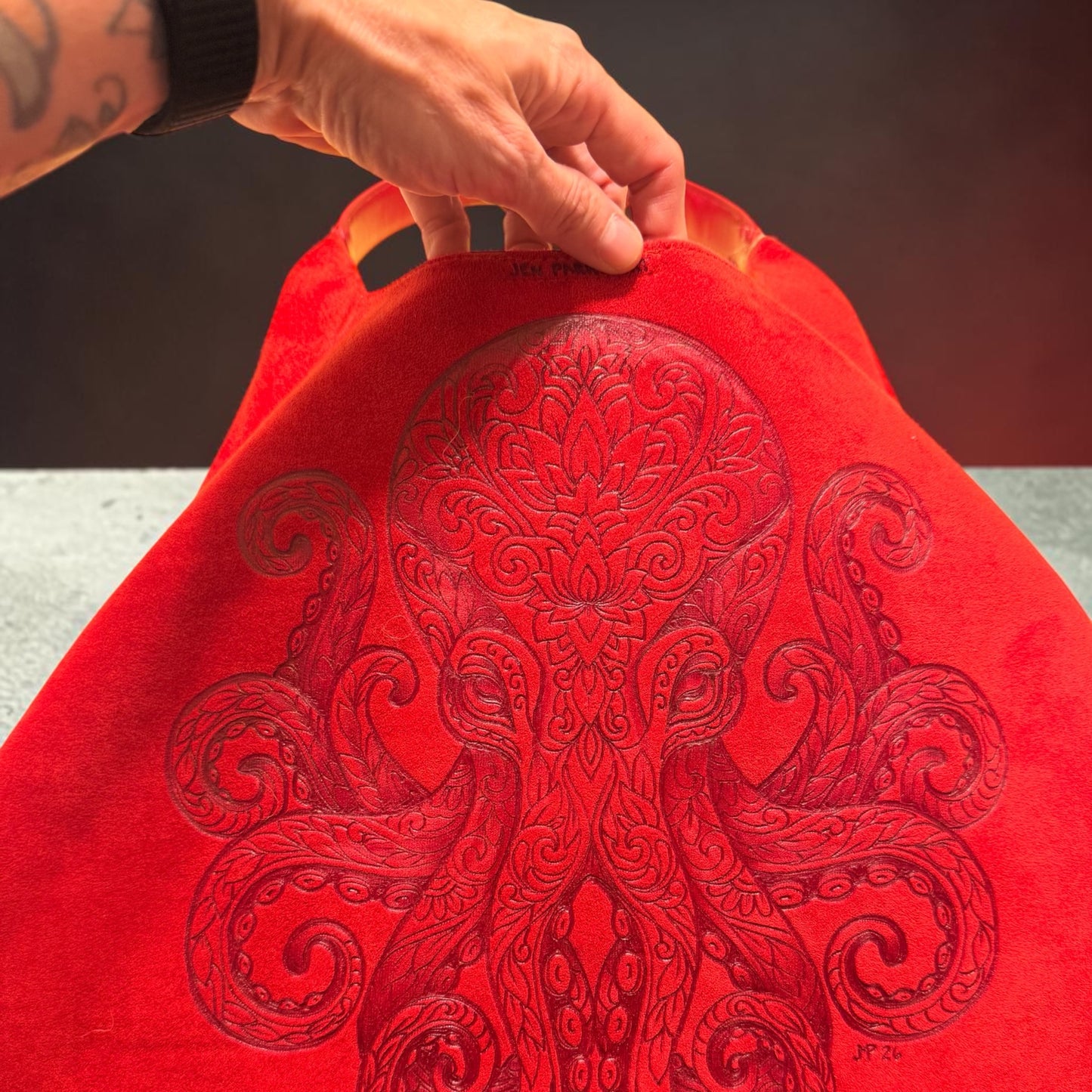 Red Octopus Purse