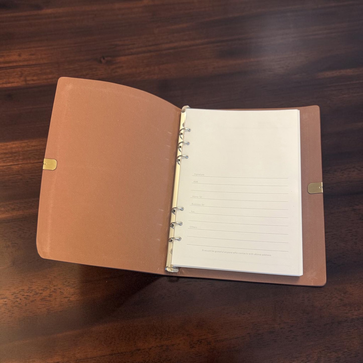 White Lined Flower Journal